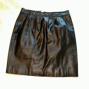 Black Leather Miniskirt, 29 inch waist